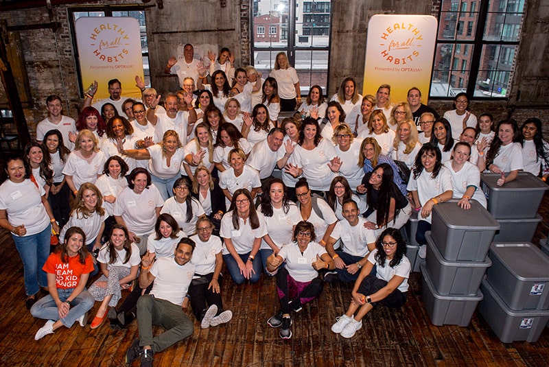 Group shot of volunteers at the Brooklyn, New York flasgship event.