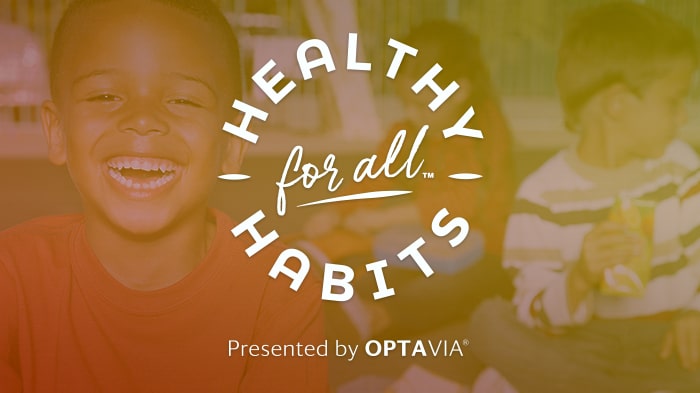 Healthy Habits For All logo. Presented by Optavia.
