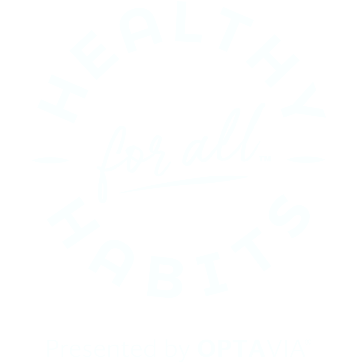 Healthy Habits For All registered logo. Presented by Optavia.