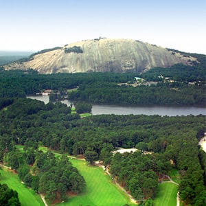 Scenic view of Stone Mountain summit.